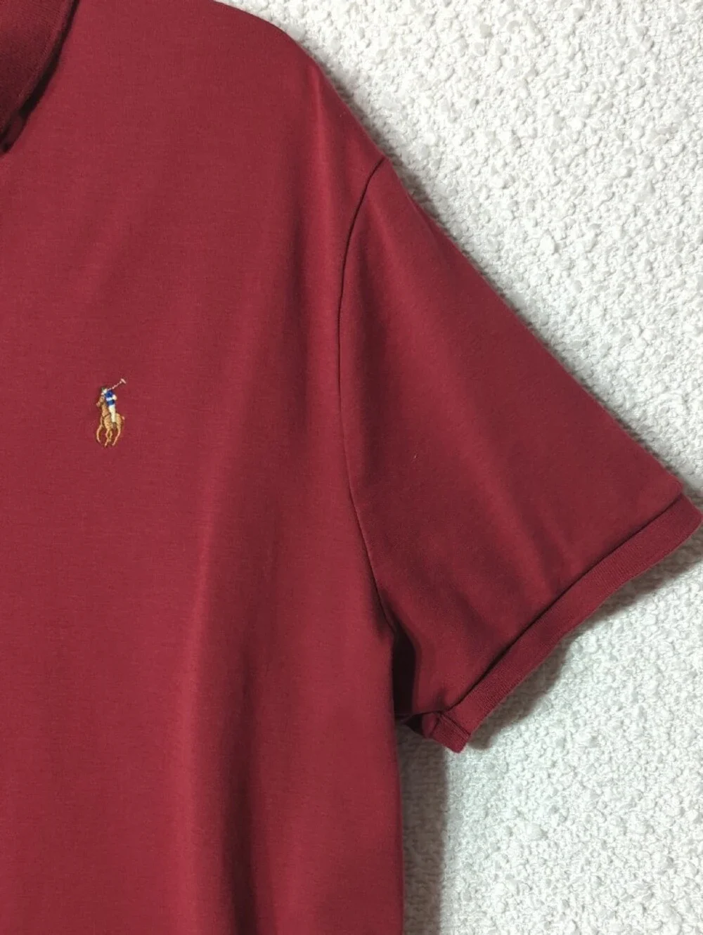 Polo by Ralph Lauren Men's Red Short-Sleeve Polo with Embroidered Pony